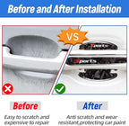 8PCS Car Door Handle Scratch Protectors, 3D Patterned Carbon Fiber-Marking，Anti Scratch,Universal for Most Cars (Red)