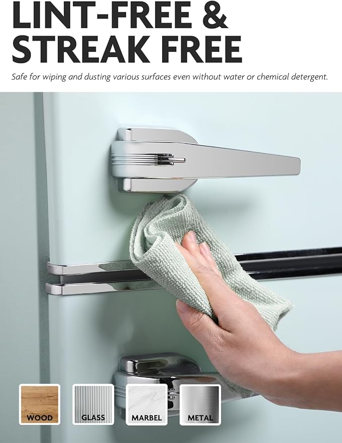 Microfiber Cleaning Cloth Roll- 75 Sheets, 12"x12"(MossGreen) | Super Absorbent, Lint-free, Tear-away Microfiber Towel Roll, for All-Purpose Cleaning, Reusable Alternative to Paper Towels