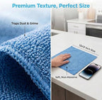 Microfiber Cleaning Cloth 12 Pack - 12 x 12 inches - Rags for Cleaning House Streak-Free Wipes for Screens, Dusting & Appliances - Premium Micro Fiber Cloth for Cleaning