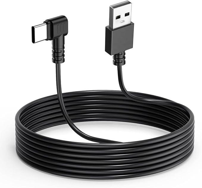 Dash Cam Cable for USB C Dash Cam,11.5FT L Angle Type C Adapter Dash Camera Power Cord,Dashcam Charger Cord for Mirror Camera,Driving Recorder,Car DVR
