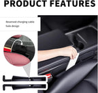 2PCS New Car Seat Gap Filler with 2 Storage Areas,Stylish Car Seat Gap Storage for Stabilizing Phone,Keys Wallet,Universal Car Seat Gap Filler Organizer Interior Accessories (Carbon Red)