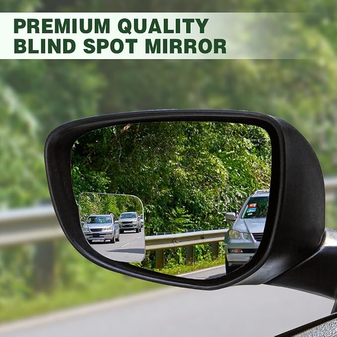 Blind Spot Mirror, Blindspot Mirror for Car, HD Glass Frameless Convex Side Mirror Blindspot, Universal Car Exterior Accessories Wide Angle Rear View Car Mirrors for Cars SUV Trucks and RVs
