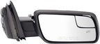Driver & Passenger Side Power Heated Mirror Set Smooth Black Manual Fold Compatible with 2013-2019 Ford Flex FO1320444 FO1321444