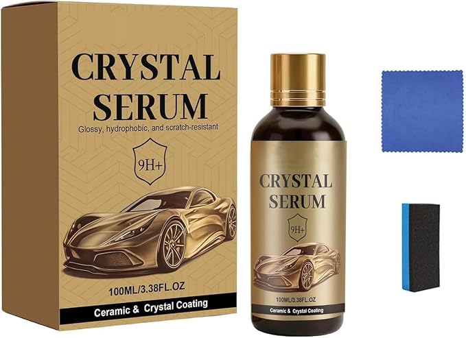 PTZ Crystal Serum – Advanced Graphene Ceramic Coating for Cars, 9H Graphene Coating for Auto Car Detailing, Coat Restore for Paint, Glass & Wheel(100ML)