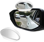 Blind Spot Car Mirror, Vehicle Adjustable 360 ° Rotation Auxiliary Convex Wide Angle Mirror, Auto Stick On Side Rearview Mirror Universal for Car Truck SUV RV (B, White)