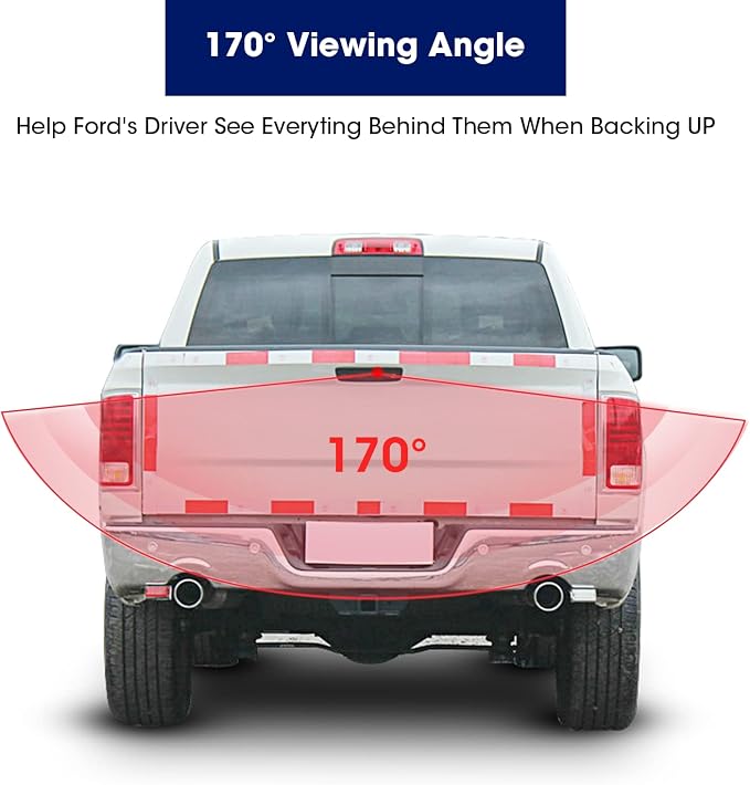 Tailgate Handle with Rearview Backup Camera for Dodge Ram | Compatible for Dodge Ram 1500 (2009-2017), 2500 3500 (2010-2017), RCA Connector