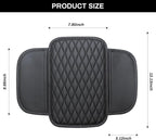 Car Center Console Cover, Upgraded Microfiber Leather Car Arm Rest Cover with 2 Storage Bags, Universal Armrest Cover for Car Storage Box Car Interior Accessories Protector for Most Vehicle