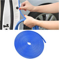Car Door Edge Guards, 16Ft Rubber Seal Car Door Edge Trim, U Shape Door Edge Protector Guard, Aluminum Weather Proofing Automotive Door Edge Molding Protection for Most Car (Blue)