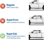Window Visors Rain Guards for 2015-2026 Ford F150 SuperCab, Out-Channel Window Vent Wind Deflectors Visors Shades for 2017-2026 Ford F150 Raptor/ F250 /F350/ F450 Super Duty Extended Cab