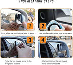 2PCs Automotive Rearview Mirror Blind Spot Mirror, Adjustable HD Sector Mirrors, Frameless Wide Angle Convex Mirrors, Automotive Side Rearview Assistance