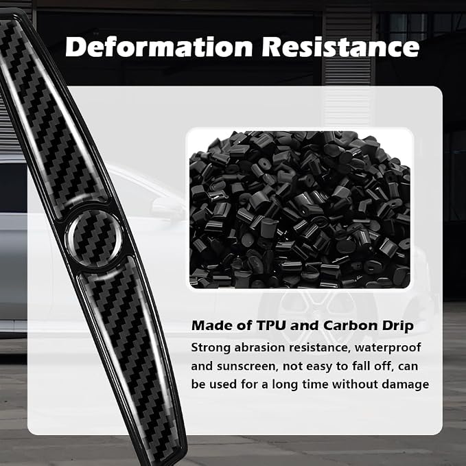 8PCS Carbon Fiber Car Door Protector Edge Guards,Thicker Door Guard for Cars Provides Impact and Anti-Scratch Protection,Universal Self-Adhesive Doors Protectors for Vehicles