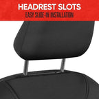 AquaShield Waterproof Front Seat Covers, Black Seat Covers for Cars – Neoprene Front Car Seats Cover, SUV Seat Covers Protector - Car Interior Cover for Auto, Trucks, & Dog Owners
