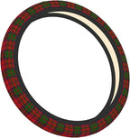 Thickened Elastic Steering Wheel Cover, Grant Tartan red Green Plaid Ultra, Soft, Breathable, Fit for Cars, SUVs, Trucks, Stylish Comfortable Grip