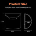 Leakproof Car Trash Can,Mini Car Trash Bin for SUV and Truck,Small Removable Liner Garbage Can,Waterproof Automotive Trash Can for Vehicle,Home,Office,Multipurpose,Easy to Clean (Orange)