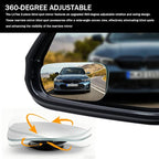 2PCS Blind Spot Convex Car Mirror, Convex Rear View Mirrors, Side View Mirror Blindspot with Wide Angle Adjustable Stick, 360 Degree Adjustabe HD Glass Blind Spot Mirrors for SUV and Trucks
