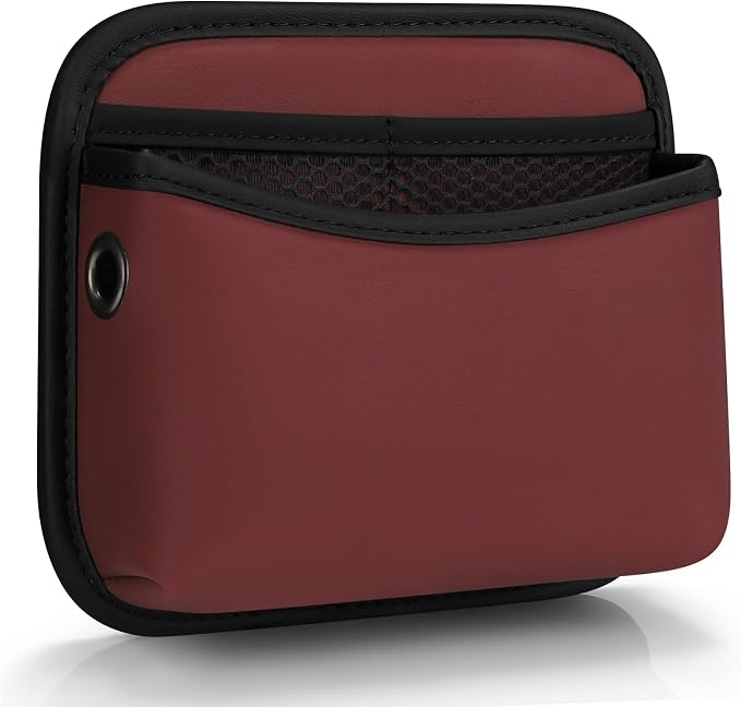 Universal Car Side Pocket Organizer, PU Leather Pouch for Car Seat, Door, Window, Console, Cards Trash Cell Phone Sunglasses Holder, Car Accessories, Red