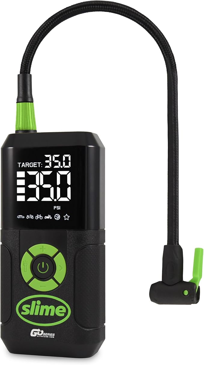 40089 Cordless 3-in-1 Tire Inflator w/Power Bank & LED Light, Auto Shut-Off, Digital Display & 6 Presets, Flat to Full in 8 Mins, Car, Bike, Motorcycle & More