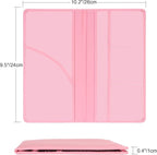 Car Registration and Insurance Holder, Car Accessories Vehicle Glove Box Car Organizer Women Car Accessories with Magnetic Shut for Cards, Essential Document, Driver License, Pink