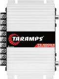 TS 400x4 400 watts RMS 4 Channels Full Range Car Audio Amplifier, 2 Bridged Channels, RCA Input Class D, Output Power, Multichannel Amplifier System, Small - TS400X4