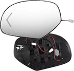 Left Driver Side Mirror Glass Replacement for 09-14 Chevy Silverado Suburban Tahoe Avalanche GMC Sierra Yukon Cadillac Escalade Rearview Side Heated Mirror with signal Arrow light Replace GM1325138