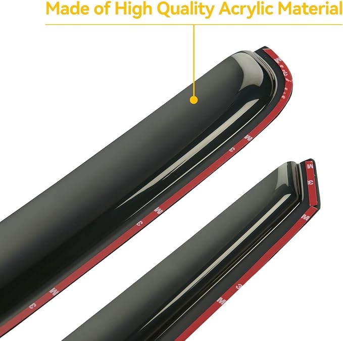 in-Channel Window Rain Guards for 1994-2001 Dodge Ram 1500, Vent Visors Shades Wind Deflectors for 94-02 Ram 2500 3500