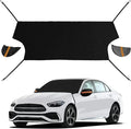 Windshield Cover for Cars, Trucks, Vans - 86x50 Inch Waterproof All Weather Winter Snow Frost Ice Sun Shade Cover with Side Mirror Covers, Automotive Exterior Accessories