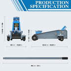 Floor Jack,3 Ton Capacity Fast Lift,Carbon Steel with Wheels car Jack,Heavy Car Floor Jack Max Lift Height 18.15",Providing Stable Support for Various Cars,Blue