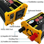 High-Power Peak 4000W DC to AC Power Inverter – 12V to 110V/220V Converter with Dual USB Ports, Universal AC Outlet, LED Display for Cars, Trucks, RVs, and Home Backup (Black, 220V)