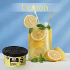 Car Air Freshener: Amalfi lemon Scent | Organic Cans | Odor Eliminator Essential | Long-Lasting | Strong Fragrance | For Home Closet | 1.5 Oz | Pack of 4