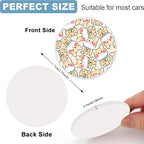 Corgi Steering Wheel Cover for Women, Steering Wheel Covers with Anti-Slip Lining, Universal 14.5-15 inchs Car Interior Accessories with 2PCS Car Coasters Suitable for Men and Women
