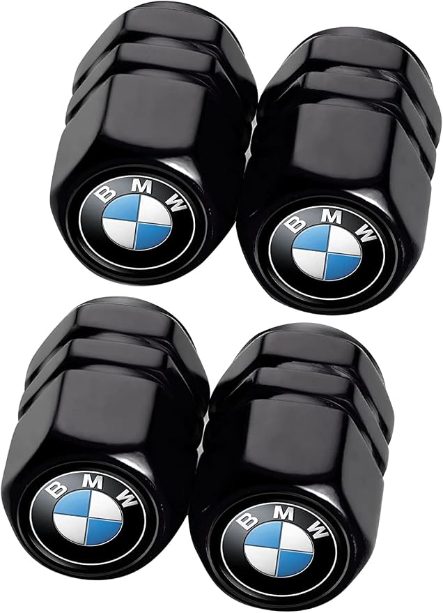 for BMW Keychain, Alloy Valve Stem Caps and Car Keyring Combo Compatible with BMW 1 3 5 6 Series X1 X3 X7 X5 X6 Z4 7 M Series, Black