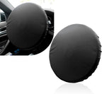 Car Steering Wheel Cover Sun Shade, 15.7" All-round Sun-proof and Anti-aging Protector for All Seasons, Thickened Waterproof Sunshade Cover, Universal for Most Car Truck SUV (Black)