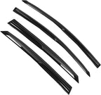 Black 4 Pieces Window Visors Shade Sun Rain Wind Guards Outside Replacement for Sentra 2013-2019