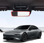 Car Rear View Mirror Protector Frame, Silicone Auto Rearview Edge Protection Cover Compatible with Model 3 Model Y, Interior Rear View Trim Frame Decoration, Car Accessories (Red)