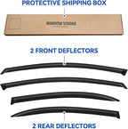 Window Visors Rain Guards for 2006 2007 2008 2009 2010 2011 Honda Civic, Out-Channel Window Vent Wind Deflectors Visors Shades for 06 07 08 09 10 11 Civic Sedan