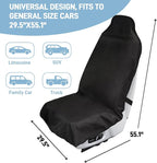 Waterproof Car Seat Cover Towel Front Seats 2 Pack, Universal Fit Waterproof Sweating Seat Protector for Cars and SUVs, Anti-Slip Front Seat Cover for Gym, Outdoor, Pets & Travel, Black