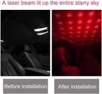 LEDCARE USB Star Projector Night Light, Portable Adjustable Romantic Interior Car Roof Lights, Portable Star Lamp Projector Decorations for Car, Ceiling, Bedroom (Red)