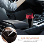 Car Trash Can with Lid, Diamond Design Leakproof Vehicle Cup Holder Garbage Can, Waterproof Trash Bin Mini Portable Garbage Organizer for Cars Homes Offices Bedrooms (Red)