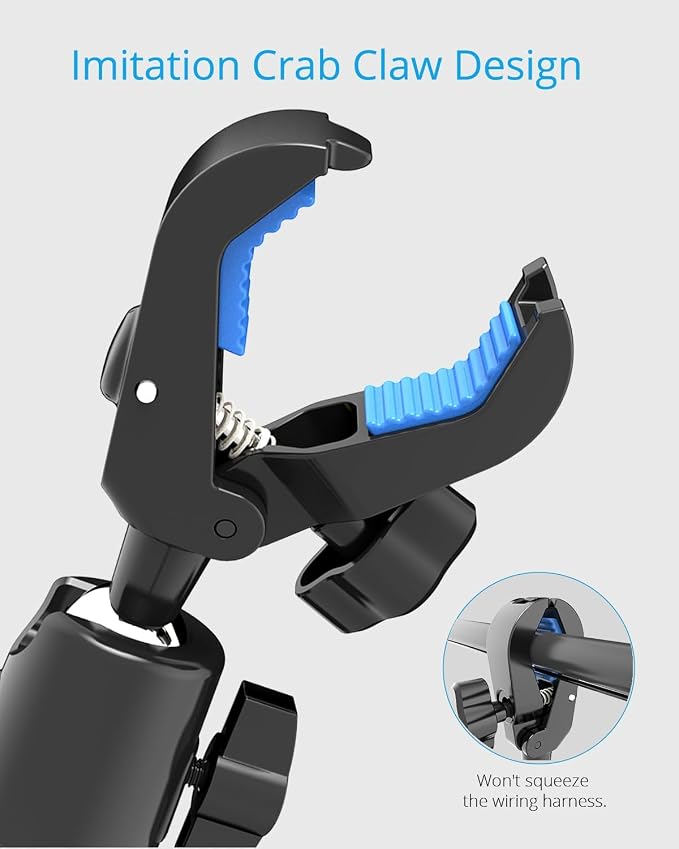 Phone Holder Car, Rear View Mirror Phone Holder - Aluminum Alloy Mount Multi-Angle Adjustment Rotatable and Retractable Compatible with All 4-7 Inch iPhone and Android Cell Phones (XL Black)