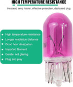 25PCS T10 12V 5W Car Turn Signal Light Bulbs, Clear Flat Foot Vehicle Side Marker Lamp Bulbs, Auto Interior Amber Headlight Bulbs Accessories, Universal for SUV, Sedan, Truck (Pink)
