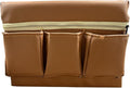 Car Window Armrest Storage Box, Leather Car Side Door Armrest Organizer Storage Bag with Multiple Pockets, Universal Comfortable Elbow Rest Pad Cushion for Auto Interior Accessories (Brown)
