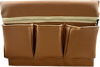 Car Window Armrest Storage Box, Leather Car Side Door Armrest Organizer Storage Bag with Multiple Pockets, Universal Comfortable Elbow Rest Pad Cushion for Auto Interior Accessories (Brown)