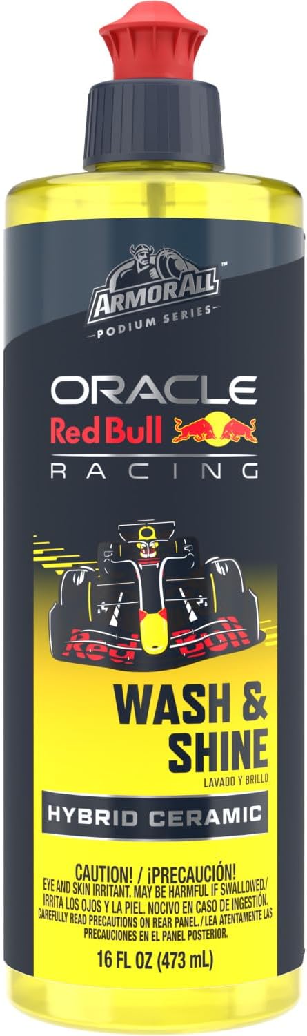 Podium Series Hybrid Ceramic Wash & Shine, 16 fl oz, 2-in-1 Car Wash and Wax Developed in Collaboration With Oracle Red Bull Racing