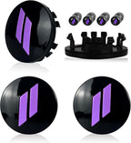 4pcs Wheel Center Cap 63mm/2.5 inches Slash Covers Hub Cap Compatible with Dodge Charger Challenger Durango Hornet Dart R/T SRT Magnum Nitro Journey Caliber Avenger and Ram (Purple)
