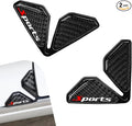 2 PCS Car Door Corner Protector Edge Guards, PVC Carbon Fiber Style Anti-scratch Guard, Waterproof Self-adhesive Protective Decoration, Universal for Most Vehicles (Black & 01)