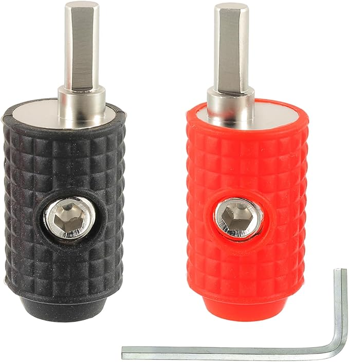 Amp Input Reducer 4 Gauge to 8 Gauge Reducer Car Stereo Power/Ground GA adapters with Red/Black Silicon Covers and Hex Tool for Car Audio Systems (Pack of 2)