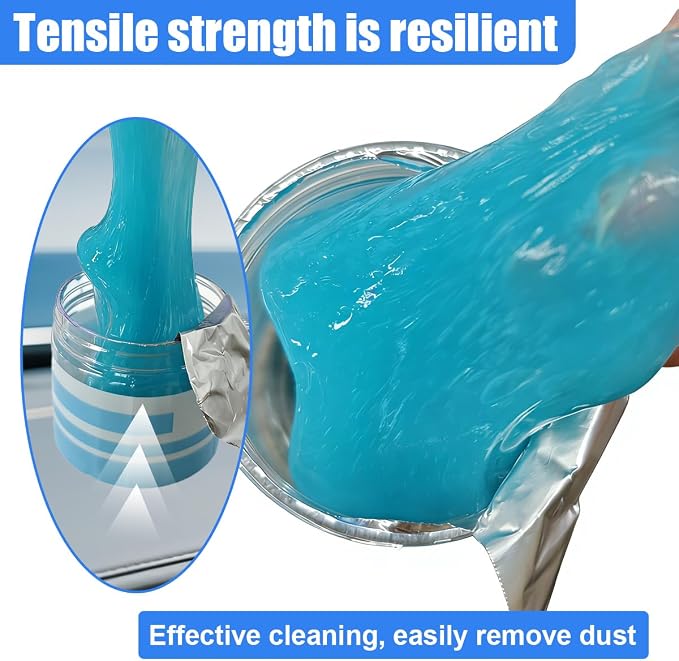 Car Cleaning Gel, Reusable Car Air Vent Cleaner Slime, Auto Dashboard Dust Cleaning Putty, Multifunctional Vehicle Interior Detailing Supplies for Keyboard, Laptop (2PCS)
