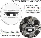 Car Wheel Center Caps for Toyota Tundra 2014-2020 75157 4260B-0C040, Wheel Hub Center Cover Caps, Waterproof Rims Center Badge Emblem Cover Set Exterior Accessories