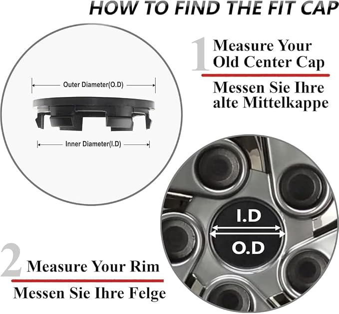 Car Wheel Center Caps for Toyota Tundra 2014-2020 75157 4260B-0C040, Wheel Hub Center Cover Caps, Waterproof Rims Center Badge Emblem Cover Set Exterior Accessories