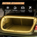YoRise Car Trunk Light Strip, 157.48" Universal Flexible Auto Interior LED Lamp Strip Decoration, Warm Colors Waterproof Vehicle Trunk Ambient Lighting Accessories for Car SUV (Warm)